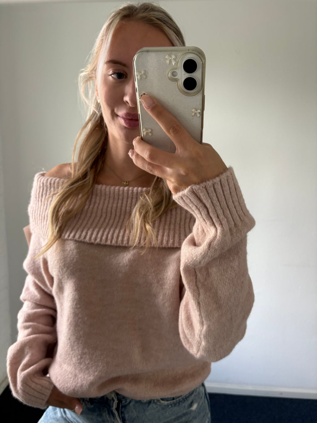 Off shoulder sweater