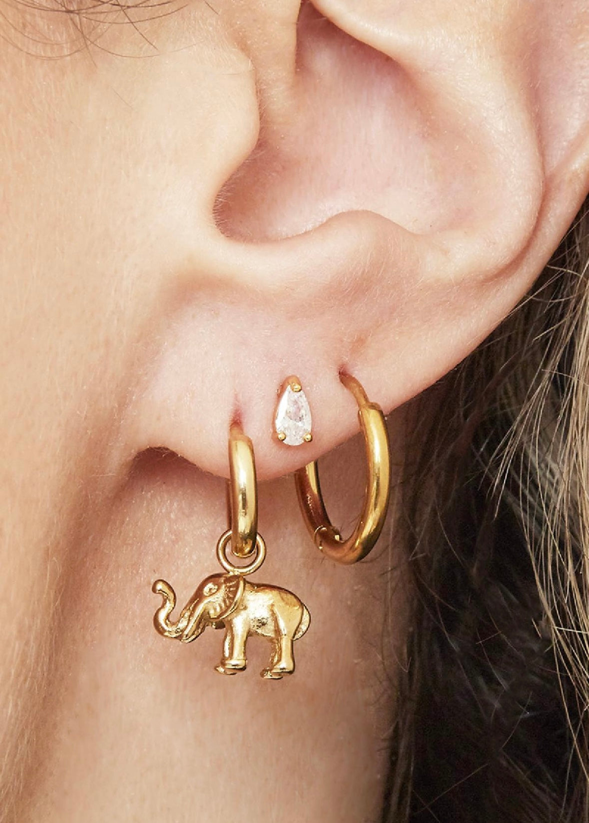 Little ring earrings