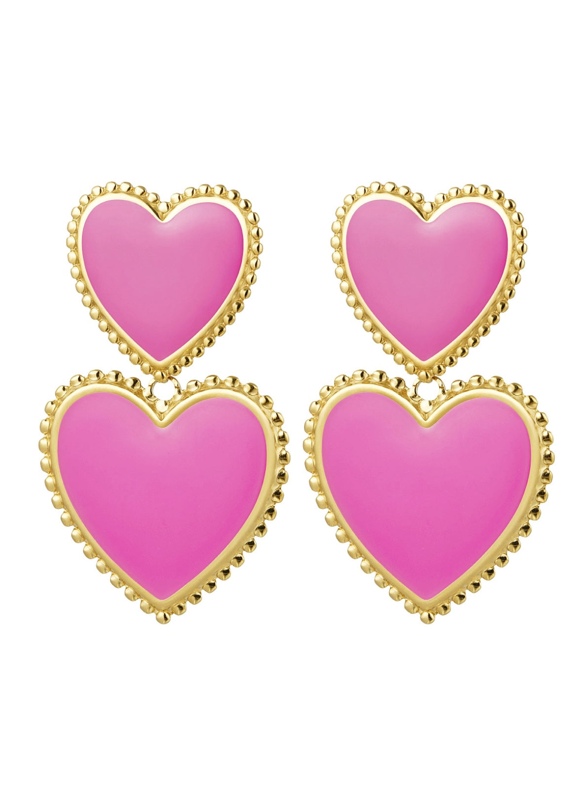 Earrings pink heart